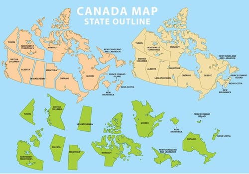 State Outline Canada vector