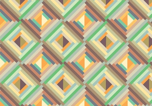 Retro geometric pattern background vector
