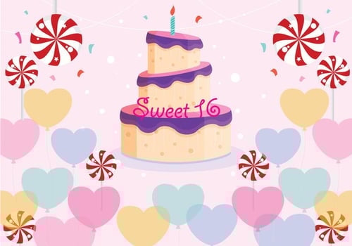 Sweet 16 Birthday Vector