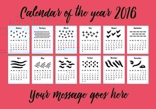 Free 2016 Calendar Vector Background