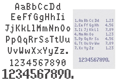 Ticket Font vector