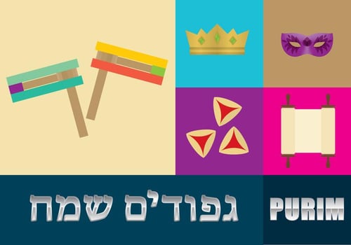 Purim Template vector