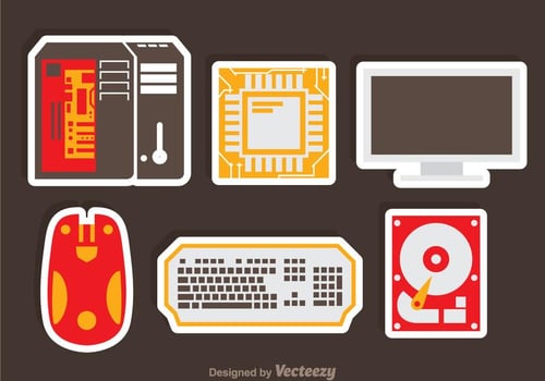 Computer Flat Icons vector