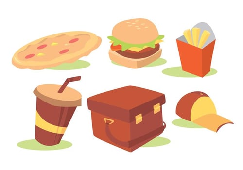 Food Delivery Vector Set
