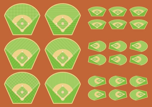 Baseball Diamonds vector
