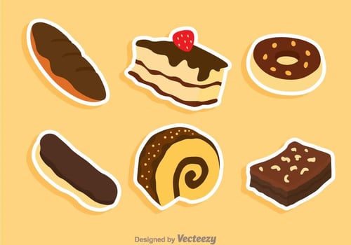 Assorted Chocolate Cake vector