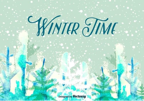 Winter Time Vector Background