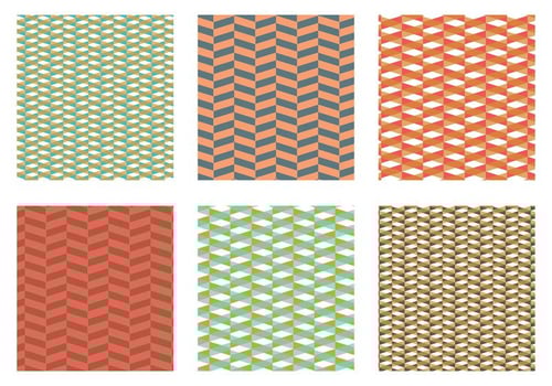 Herringbone Pattern Orange Vector