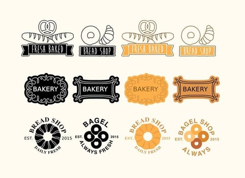 Bakery Logos vector