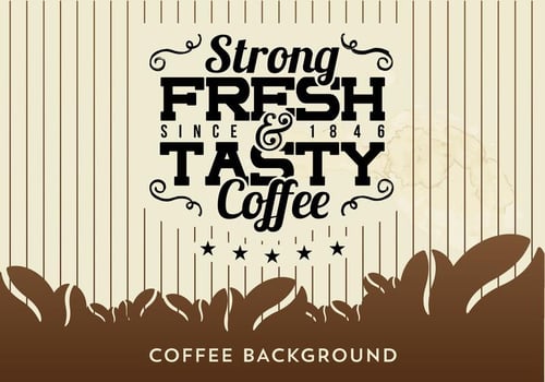 Coffee Background with Typography vector