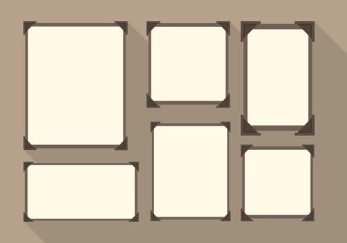 Tin Frame Photo Collage vector