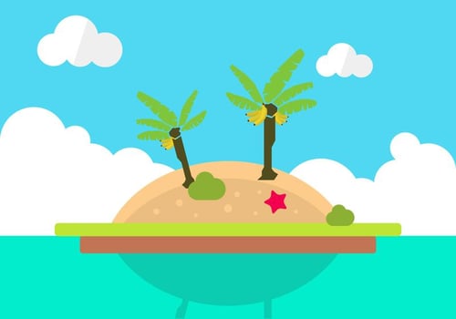 Lonely Island Vector