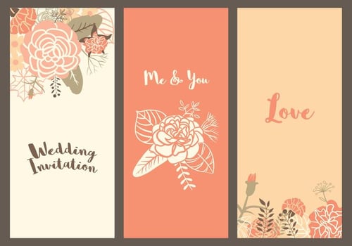 Carnation Wedding Templates vector