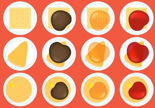Crepes Waffles And Pancakes vector