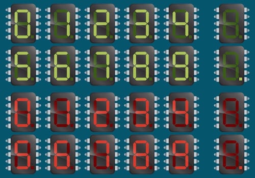 Numerical Microchips vector