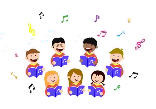 Free Children Singing Vector