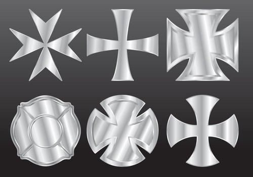 Maltese and Iron Cross Vector Set