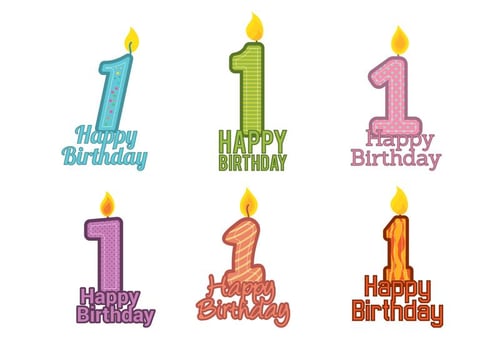 1st Birthday Vector