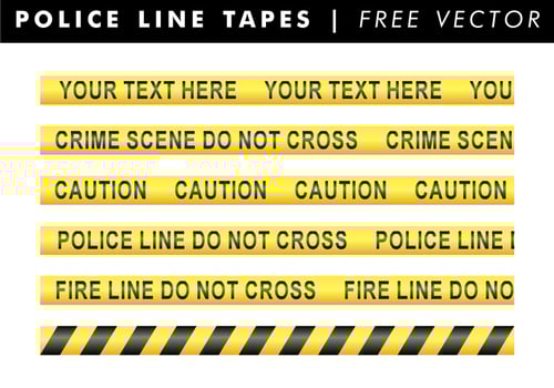 Police Line Tapes Free Vector