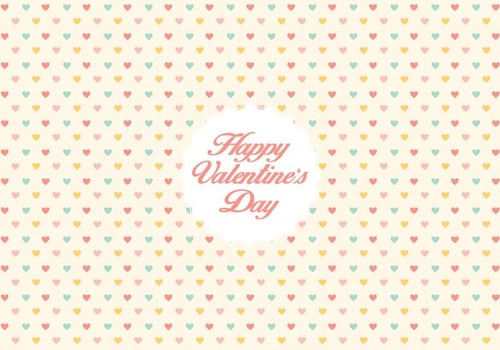 Valentine's day heart pattern background vector