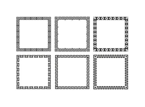 Greek Key Border Style Frames vector
