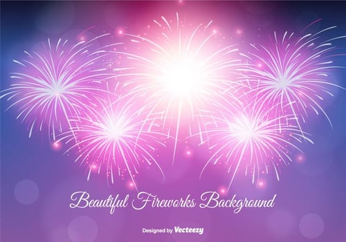 Beautiful Fireworks Background Illustration vector
