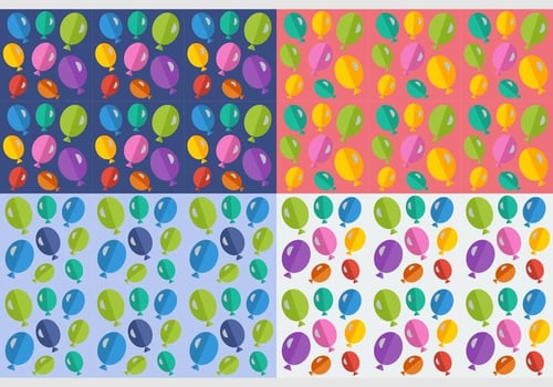 Free Balloons Seamless Patterns vector