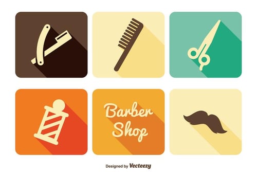 Barber Shop Icon Set vector