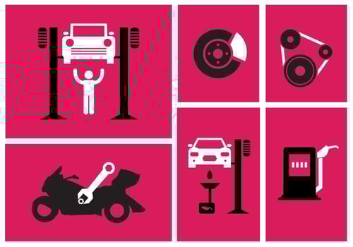 Vector Illustration of Oil Change
