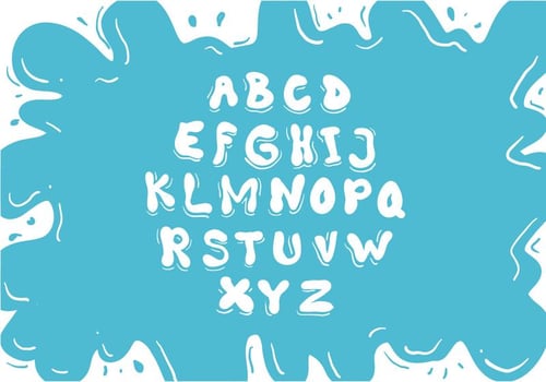 Water Font Vector