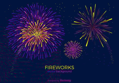 Fireworks Vector Background
