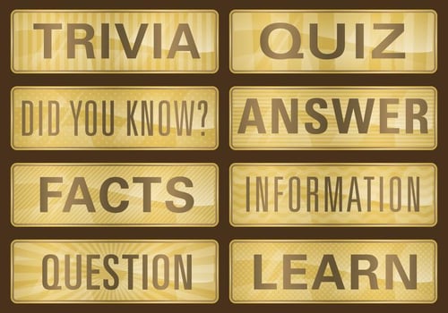 Golden Trivia Titles vector