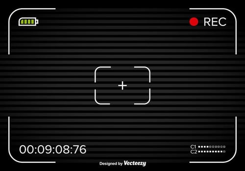 Viewfinder with black background vector