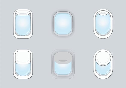 Free Plane Window Vector Illustration