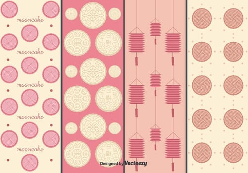 Mooncake Vectors Pattern