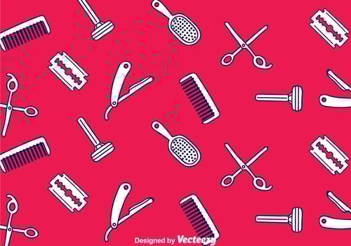 Barber Tools Seamless Pattern vector