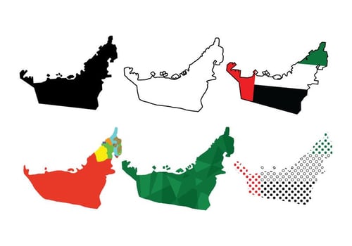 UAE Map Vectors