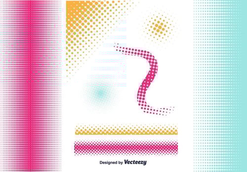 Halftone Patterns Vector Set