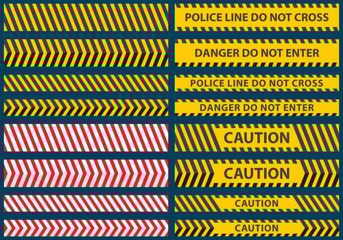 Police Line Tape Vectors