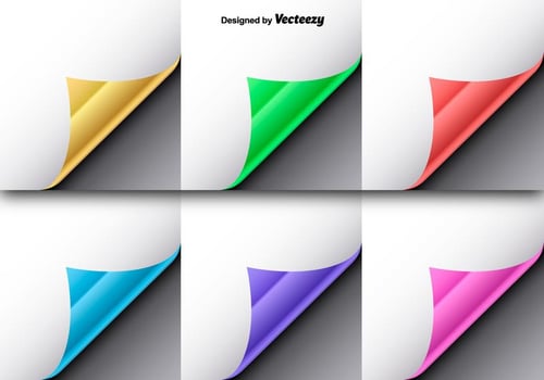 Metallic page flips vector