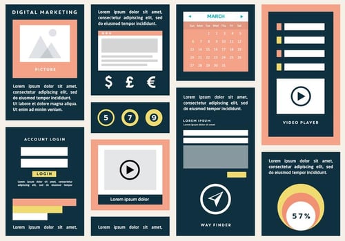 Flat Digital Marketing Vector Background