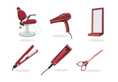 Barber Shop Tools vector