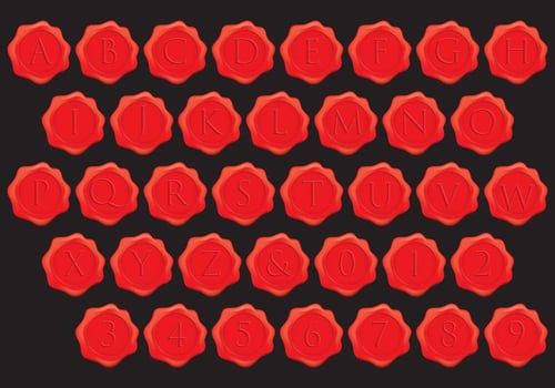 Stempel Wax Alphabet Vectors