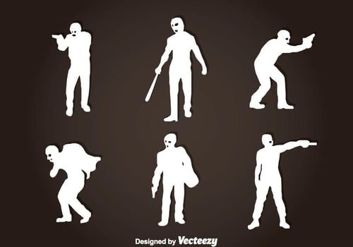 Robber Silhouette vector