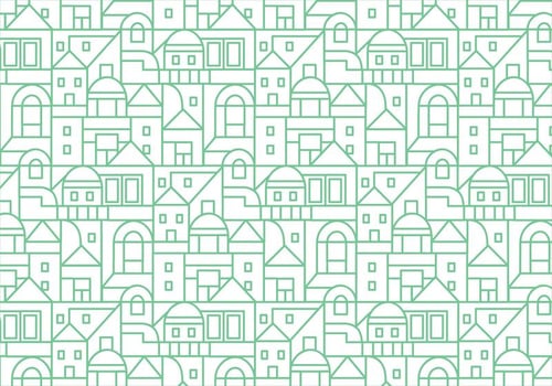 Buildings pattern background vector