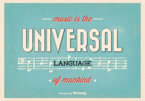 Typographic Music Quote Poster vector