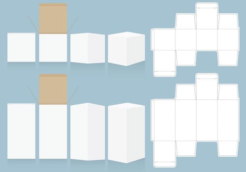 Die Cut Boxes vector
