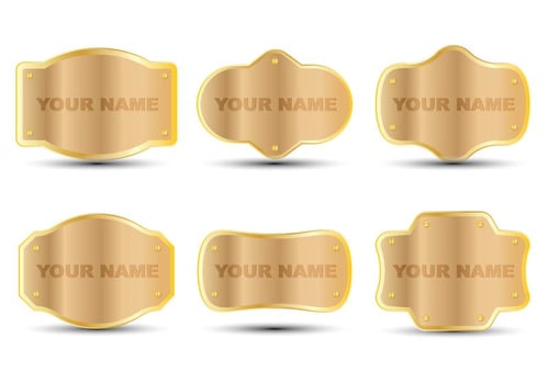 Wood Name Plate vector