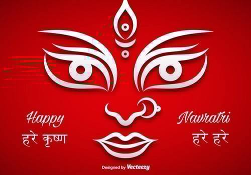 Durga puja vector illustration
