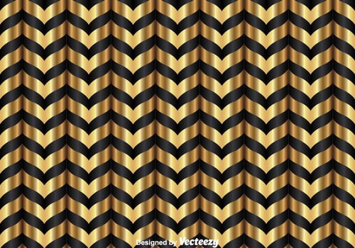 Gold And Black Chevron Pattern vector